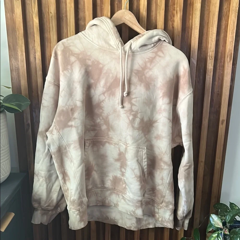TnA tie Dyed Hoodie. Size 2 Oversized Tan - Picture 2 of 14